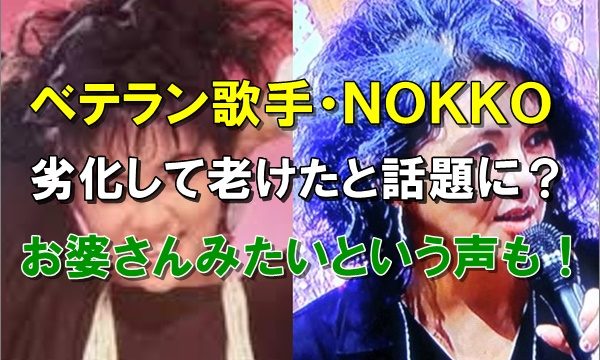 比較画像、NOKKO(ノッコ)若い頃より劣化して老けた